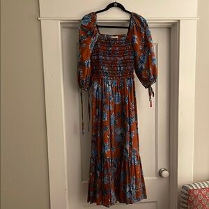 chinese dress ladies Delilah Gown Rose Floral Print Dress